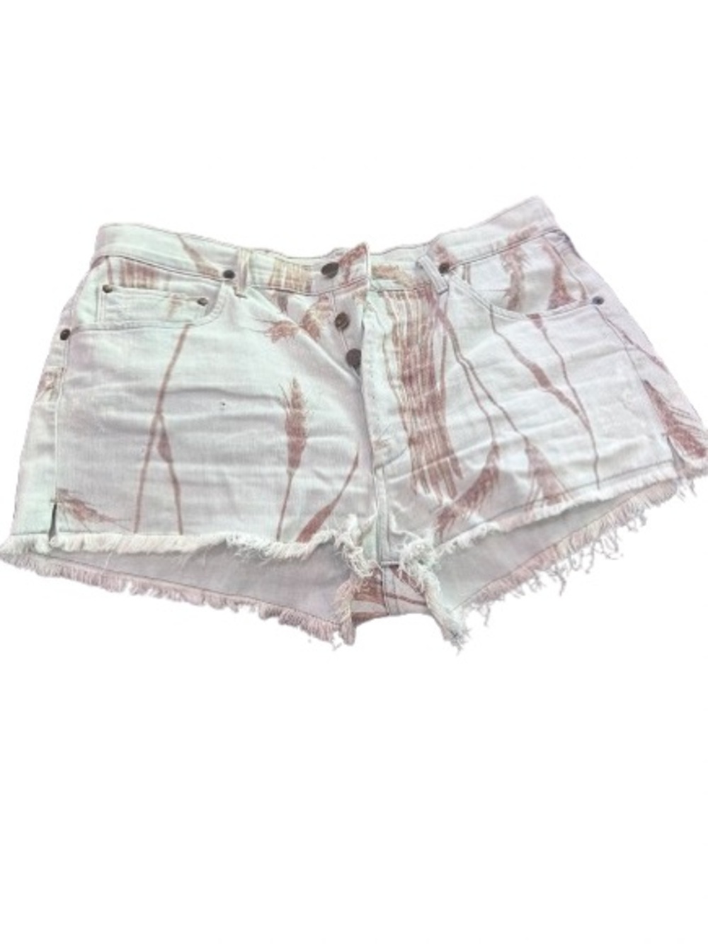 Citizens of Humanity Chloe High Rise Cheeky Shorts Harvest Print Earthy Sz 30